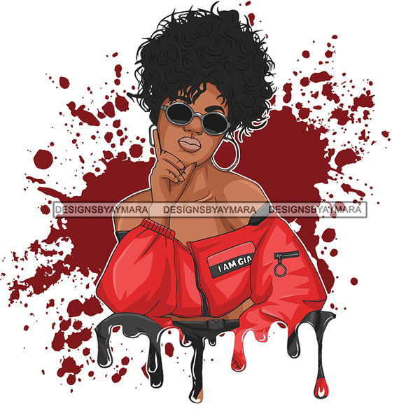 Sassy Queen In Red Dripping Splash JPG PNG  Clipart Cricut Silhouette Cut Cutting