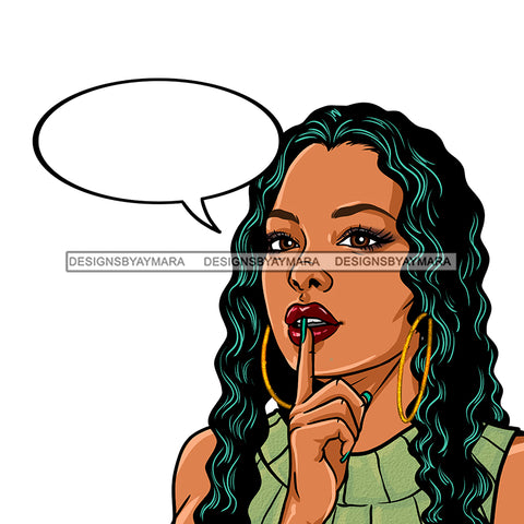 Black Woman Long Hair Conversation Bubble JPG PNG  Clipart Cricut Silhouette Cut Cutting