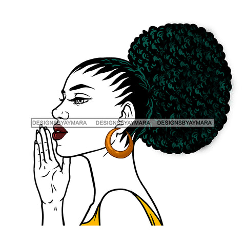 Melanin Woman Speaks JPG PNG  Clipart Cricut Silhouette Cut Cutting