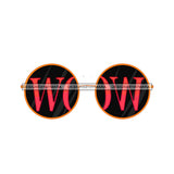 Gold WOW Round  Sunglasses Only JPG PNG  Clipart Cricut Silhouette Cut Cutting