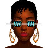 Short Haired Diva In Gold WOW In Blue Round  Sunglasses Round Gold Love Hoops JPG PNG  Clipart Cricut Silhouette Cut Cutting