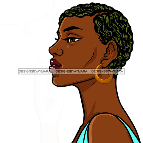 Melanin Woman With Short Hair Profile JPG PNG  Clipart Cricut Silhouette Cut Cutting