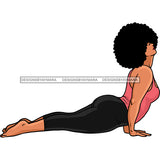 Woman Working Out In Black And Pink Outfit JPG PNG  Clipart Cricut Silhouette Cut Cutting