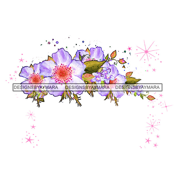 Pink And White  Flowers Headpiece Headband JPG PNG  Clipart Cricut Silhouette Cut Cutting