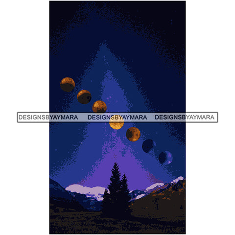 Sun Galaxy Planets Orbits Space Universe Nebula Astronomy Cosmos Vector Designs For T-Shirt and Other Products SVG PNG JPG Cut Files For Silhouette Cricut and More!