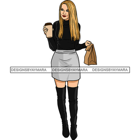 Winter Fall Fashion Woman Model Casual Clothing Outfit Cold Weather Jacket Coat Sweater Autumn SVG JPG PNG Clipart Cricut Silhouette Cut Cutting