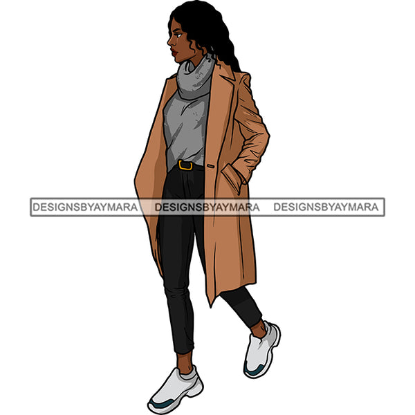 Winter Fall Fashion Woman Model Casual Clothing Outfit Cold Weather Jacket Coat Sweater Autumn SVG JPG PNG Clipart Cricut Silhouette Cut Cutting