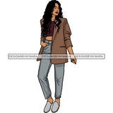 Winter Fall Fashion Woman Model Casual Clothing Outfit Cold Weather Jacket Coat Sweater Autumn SVG JPG PNG Clipart Cricut Silhouette Cut Cutting