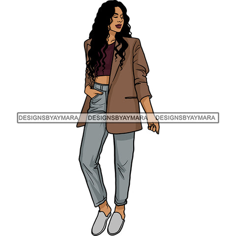 Winter Fall Fashion Woman Model Casual Clothing Outfit Cold Weather Jacket Coat Sweater Autumn SVG JPG PNG Clipart Cricut Silhouette Cut Cutting