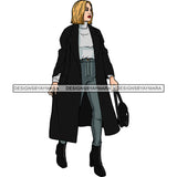 Winter Fall Fashion Woman Model Casual Clothing Outfit Cold Weather Jacket Coat Sweater Autumn SVG JPG PNG Clipart Cricut Silhouette Cut Cutting