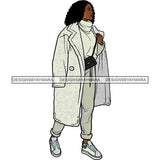 Winter Fall Fashion Woman Model Casual Clothing Outfit Cold Weather Jacket Coat Sweater Autumn SVG JPG PNG Clipart Cricut Silhouette Cut Cutting