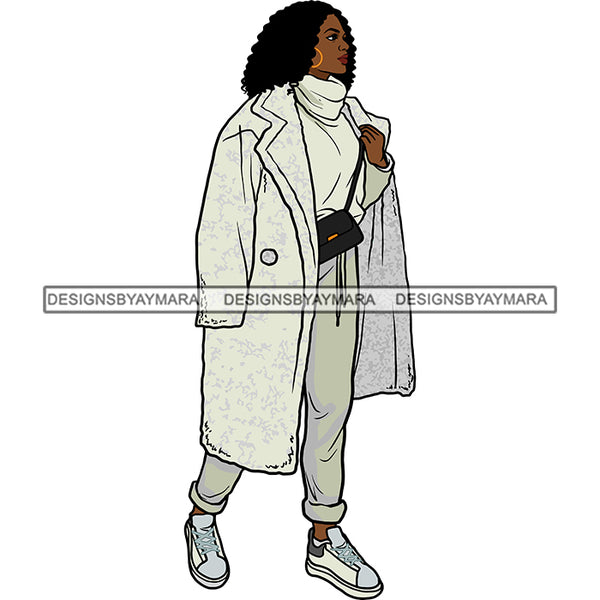 Winter Fall Fashion Woman Model Casual Clothing Outfit Cold Weather Jacket Coat Sweater Autumn SVG JPG PNG Clipart Cricut Silhouette Cut Cutting