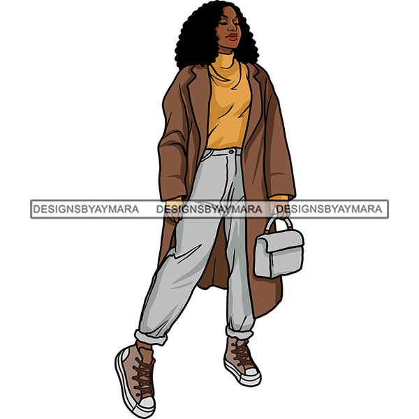 Winter Fall Fashion Woman Model Casual Clothing Outfit Cold Weather Jacket Coat Sweater Autumn SVG JPG PNG Clipart Cricut Silhouette Cut Cutting