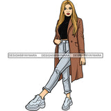 Winter Fall Fashion Woman Model Casual Clothing Outfit Cold Weather Jacket Coat Sweater Autumn SVG JPG PNG Clipart Cricut Silhouette Cut Cutting