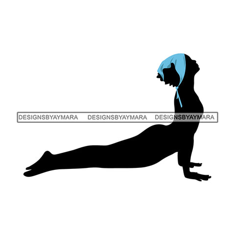 Afro Woman Silhouette Doing Yoga Meditating Relax Meditate .SVG Cutting Files For Silhouette Cricut and More!
