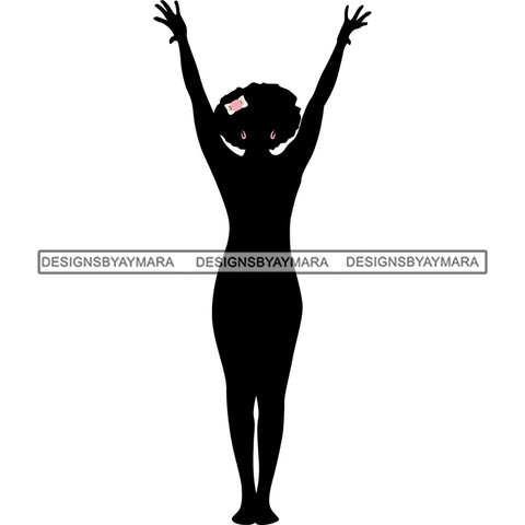 Afro Woman Silhouette Doing Yoga Meditating Relax Meditate .SVG Cutting Files For Silhouette Cricut and More!