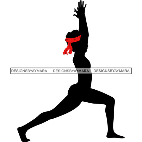 Afro Woman Silhouette Doing Yoga Meditating Relax Meditate .SVG Cutting Files For Silhouette Cricut and More!