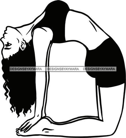 Woman Doing Yoga Meditation Wellness Meditate Relax Inhale Exhale Pose Position .SVG Cutting Files For Silhouette Cricut and More!