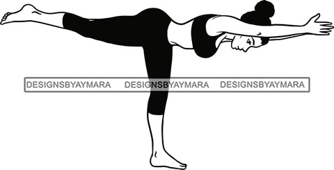 Woman Doing Yoga Meditation Wellness Meditate Relax Inhale Exhale Pose Position .SVG Cutting Files For Silhouette Cricut and More!