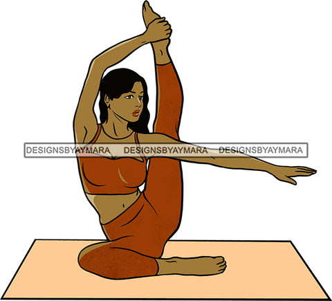 Woman Doing Yoga Meditation Wellness Meditate Relax Inhale Exhale Pose Position .SVG Cutting Files For Silhouette Cricut and More!