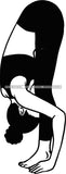 Woman Doing Yoga Meditation Wellness Meditate Relax Inhale Exhale Pose Position .SVG Cutting Files For Silhouette Cricut and More!