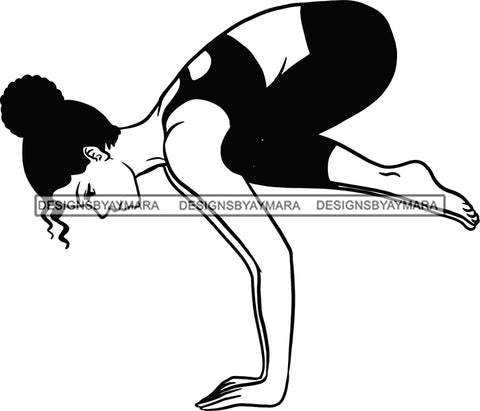 Woman Doing Yoga Meditation Wellness Meditate Relax Inhale Exhale Pose Position .SVG Cutting Files For Silhouette Cricut and More!