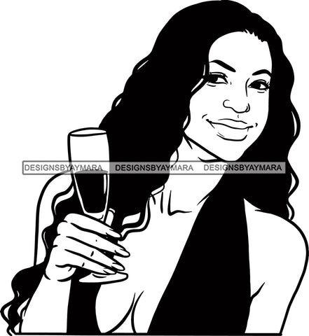 Woman Drinking Wine Relax Chilling Free Stress Feeling Fine Like a Red Wine Alcohol Drinker SVG Cutting Files For Silhouette Cricut and More!