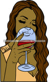 Woman Drinking Wine Relax Chilling Free Stress Feeling Fine Like a Red Wine Alcohol Drinker SVG Cutting Files For Silhouette Cricut and More!