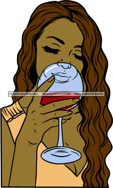 Woman Drinking Wine Relax Chilling Free Stress Feeling Fine Like a Red Wine Alcohol Drinker SVG Cutting Files For Silhouette Cricut and More!