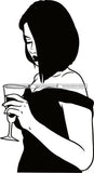 Woman Drinking Wine Relax Chilling Free Stress Feeling Fine Like a Red Wine Alcohol Drinker SVG Cutting Files For Silhouette Cricut and More!