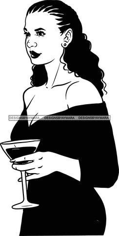 Woman Drinking Wine Relax Chilling Free Stress Feeling Fine Like a Red Wine Alcohol Drinker SVG Cutting Files For Silhouette Cricut and More!