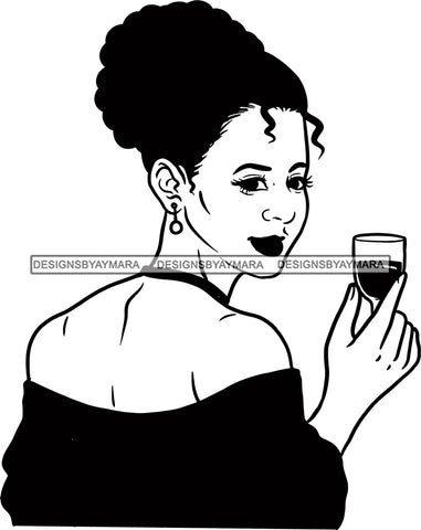 Woman Drinking Wine Relax Chilling Free Stress Feeling Fine Like a Red Wine Alcohol Drinker SVG Cutting Files For Silhouette Cricut and More!