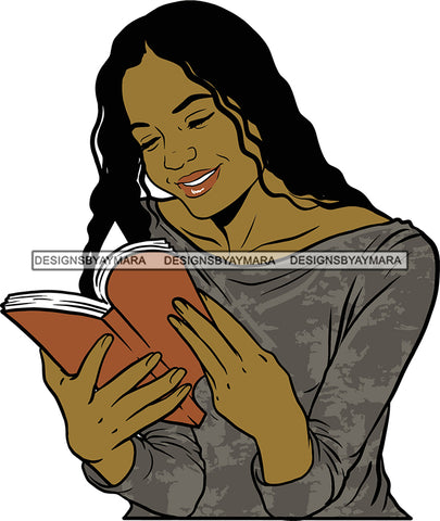 Woman Reading A Book Education Smart Classy Lady Drinking Coffee Wine .SVG Cutting Files For Silhouette Cricut and More!