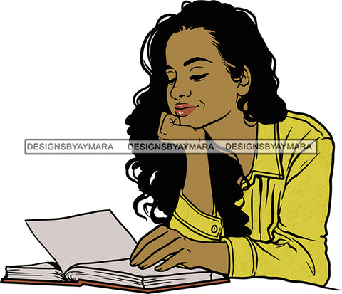 Woman Reading A Book Education Smart Classy Lady Drinking Coffee Wine .SVG Cutting Files For Silhouette Cricut and More!