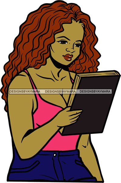 Woman Reading A Book Education Smart Classy Lady Drinking Coffee Wine .SVG Cutting Files For Silhouette Cricut and More!