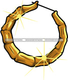 Bamboo Hoop Earrings Personalized  Accessory SVG Cutting Files For Silhouette Cricut More