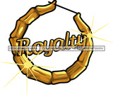 Royalty Bamboo Hoop Earrings Personalized  Accessory SVG Cutting Files For Silhouette Cricut More