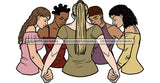 Afro Black White Women Praying God Togetherness Religious Unity Faith  SVG Cutting Files For Silhouette Cricut