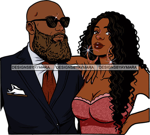 Black Couple Sexy Relationship African Ethnicity Strong Family Falling in Love Happiness Young Adult SVG Cutting Files For Silhouette and Cricut