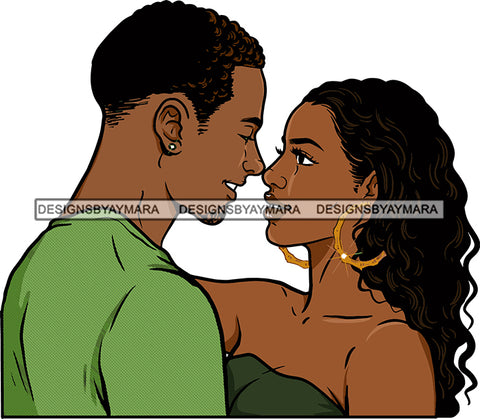 Black Couple Sexy Relationship African Ethnicity Strong Family Falling in Love Happiness Young Adult SVG Cutting Files For Silhouette and Cricut