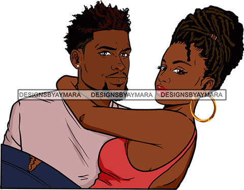 Black Couple Sexy Relationship African Ethnicity Strong Family Falling in Love Happiness Young Adult SVG Cutting Files For Silhouette and Cricut