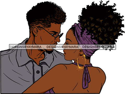 Black Couple Sexy Relationship African Ethnicity Strong Family Falling in Love Happiness Young Adult SVG Cutting Files For Silhouette and Cricut