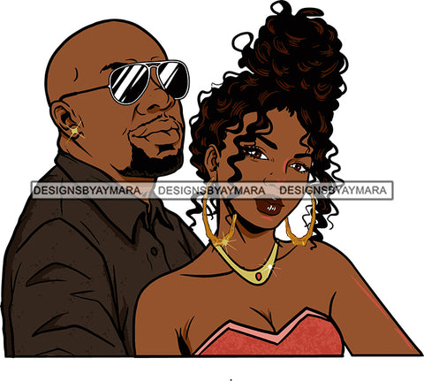 Black Couple Sexy Relationship African Ethnicity Strong Family Falling in Love Happiness Young Adult SVG Cutting Files For Silhouette and Cricut