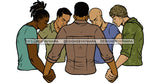 Afro Black White Men Praying God Togetherness Religious Unity Faith  SVG Cutting Files For Silhouette Cricut