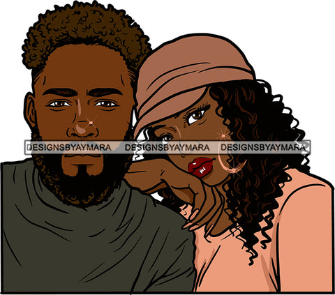 Black Couple Sexy Relationship African Ethnicity Strong Family Falling in Love Happiness Young Adult SVG Cutting Files For Silhouette and Cricut