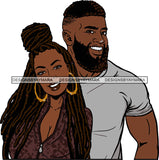 Black Couple Sexy Relationship African Ethnicity Strong Family Falling in Love Happiness Young Adult Dreadlocks SVG Cutting Files For Silhouette and Cricut