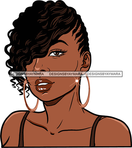 Afro Urban Street Girls Babe Bamboo Hoop Earrings Sexy Corn Row Hair Style  SVG Cutting Files For Silhouette Cricut