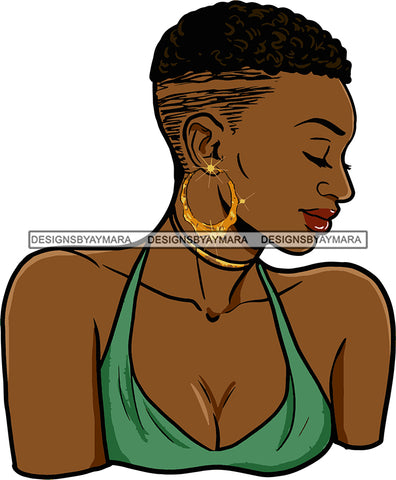 Afro Urban Street Girls Babe Bamboo Hoop Earrings Sexy Corn Row Hair Style  SVG Cutting Files For Silhouette Cricut