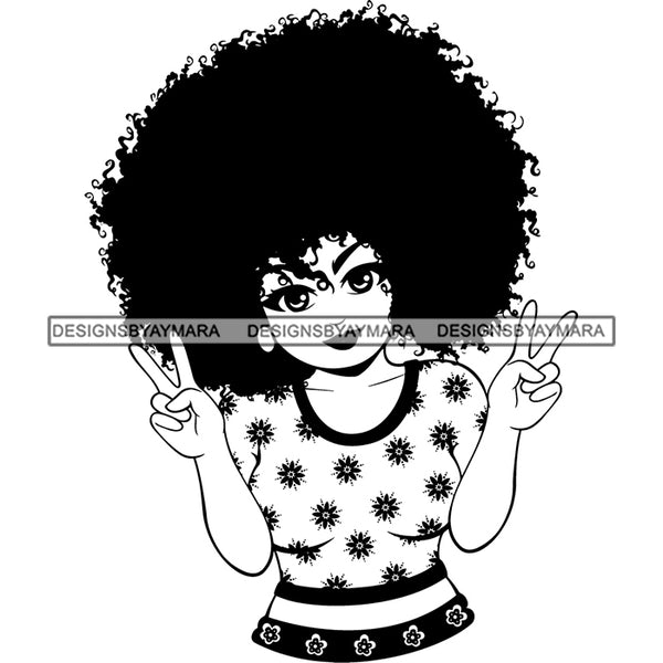Super Bundle 50 Afro Nubian Melanin Popping Kinky Hair Beautiful African American Woman SVG Cutting Files