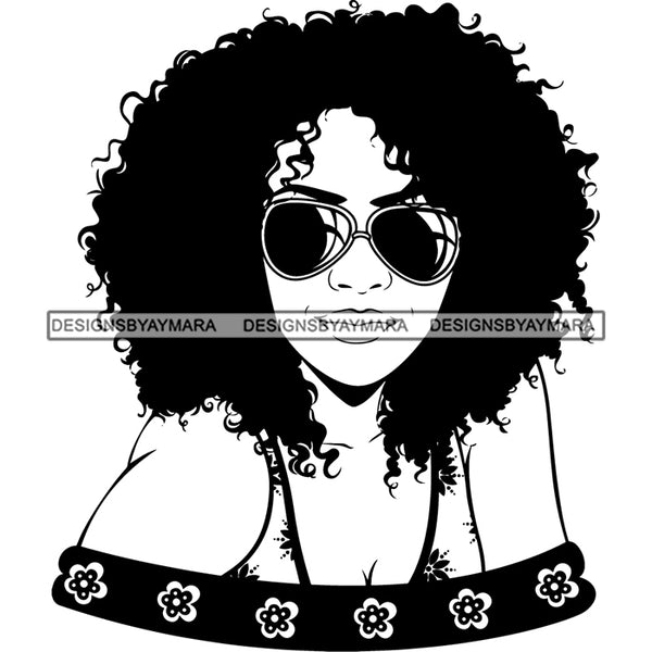 Super Bundle 50 Afro Nubian Melanin Popping Kinky Hair Beautiful African American Woman SVG Cutting Files